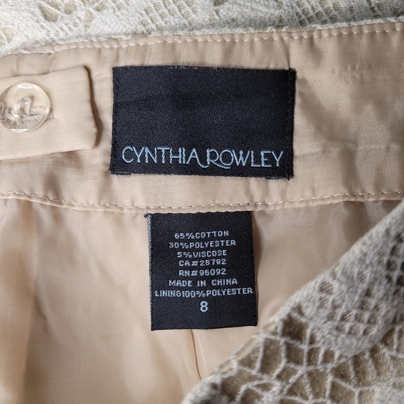 𝅺Cynthia Rowley Cream Lace Dressy Skirt. - Picture 8 of 11